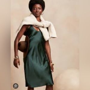 Banana Republic BLISS SILK DRESS Green